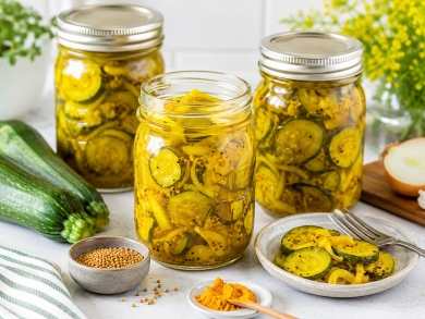 Кабачки з куркумою та гірчицею на зиму: рецепт швидкої  закрутки для зайнятих господинь